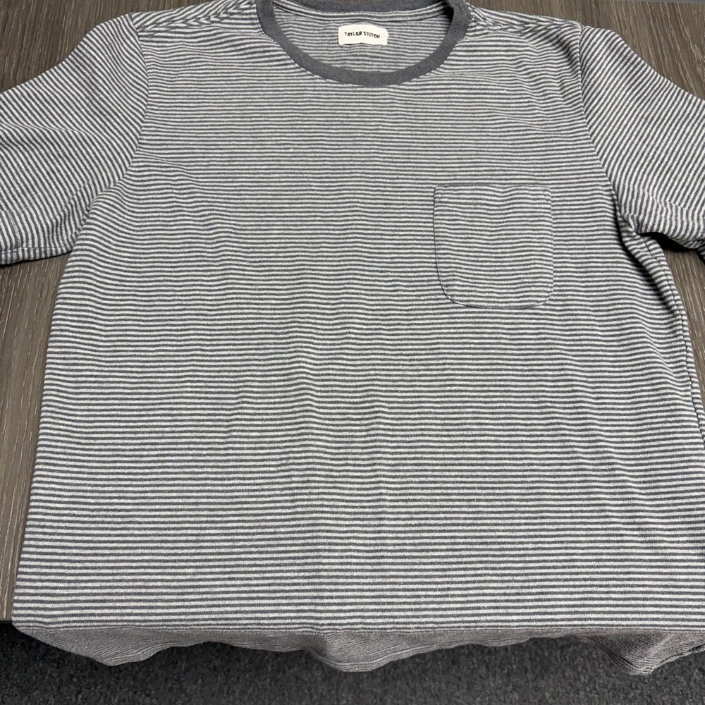 Heavy Bag Tee in Grey Stripe